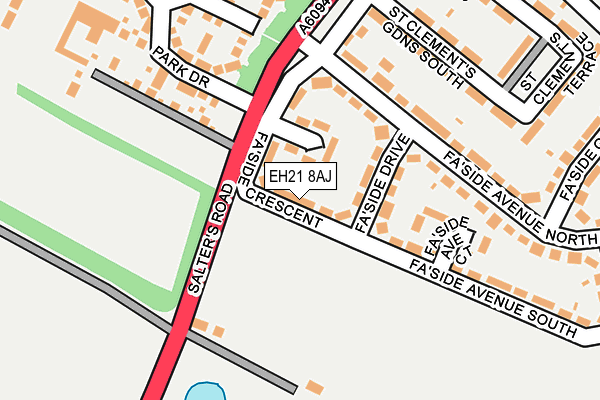 EH21 8AJ map - OS OpenMap – Local (Ordnance Survey) EH21 8AJ map - OS OpenMap – Local (Ordnance Survey)