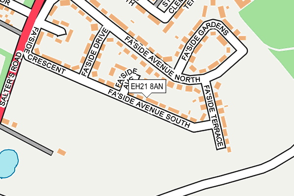 EH21 8AN map - OS OpenMap – Local (Ordnance Survey) EH21 8AN map - OS OpenMap – Local (Ordnance Survey)