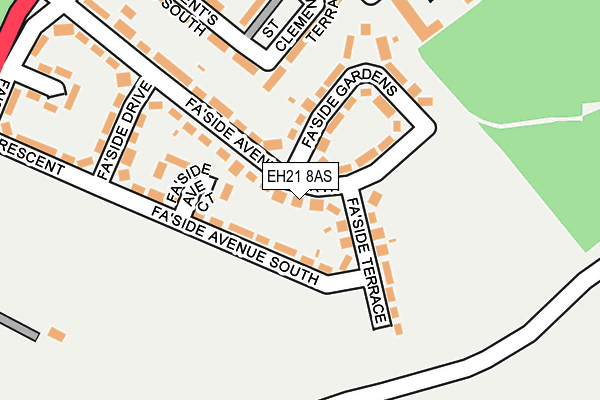 EH21 8AS map - OS OpenMap – Local (Ordnance Survey) EH21 8AS map - OS OpenMap – Local (Ordnance Survey)