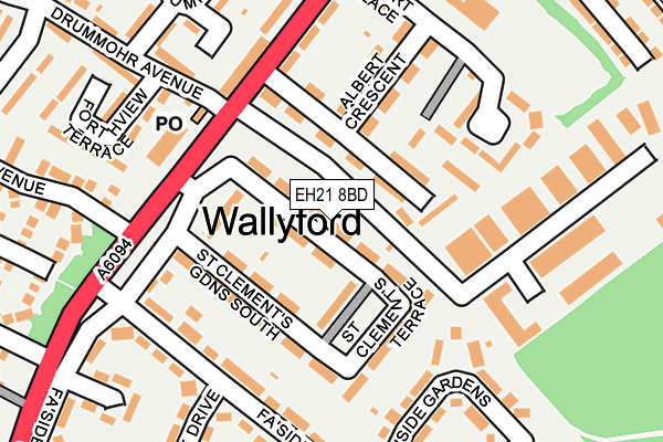 EH21 8BD map - OS OpenMap – Local (Ordnance Survey) EH21 8BD map - OS OpenMap – Local (Ordnance Survey)