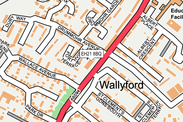 EH21 8BQ map - OS OpenMap – Local (Ordnance Survey) EH21 8BQ map - OS OpenMap – Local (Ordnance Survey)