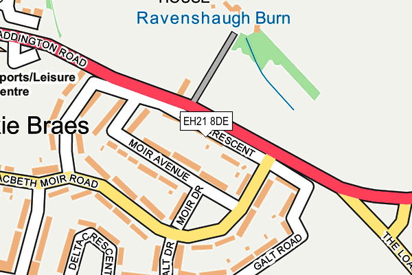 EH21 8DE map - OS OpenMap – Local (Ordnance Survey) EH21 8DE map - OS OpenMap – Local (Ordnance Survey)