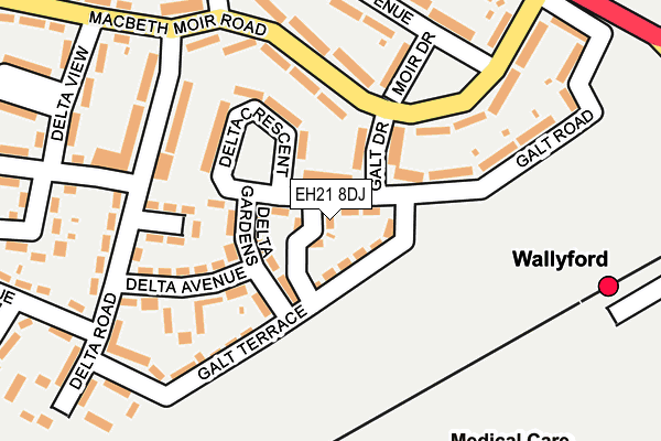 EH21 8DJ map - OS OpenMap – Local (Ordnance Survey) EH21 8DJ map - OS OpenMap – Local (Ordnance Survey)