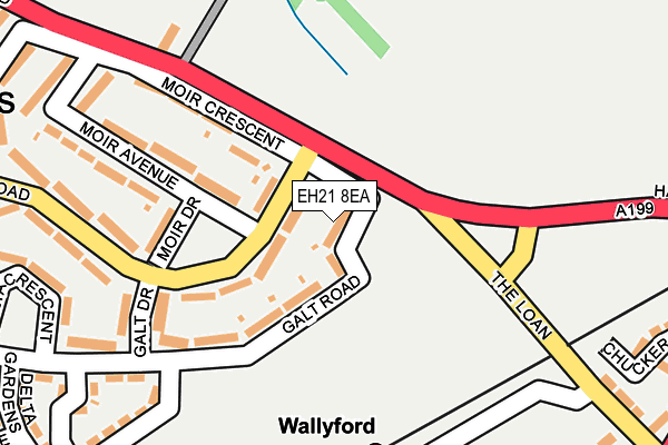 EH21 8EA map - OS OpenMap – Local (Ordnance Survey) EH21 8EA map - OS OpenMap – Local (Ordnance Survey)