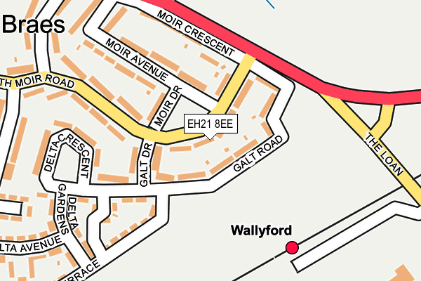 EH21 8EE map - OS OpenMap – Local (Ordnance Survey) EH21 8EE map - OS OpenMap – Local (Ordnance Survey)