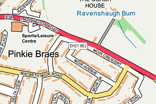 EH21 8EJ map - OS OpenMap – Local (Ordnance Survey) EH21 8EJ map - OS OpenMap – Local (Ordnance Survey)