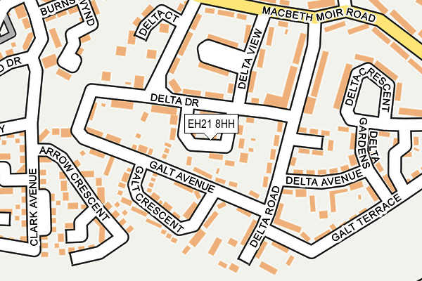 EH21 8HH map - OS OpenMap – Local (Ordnance Survey) EH21 8HH map - OS OpenMap – Local (Ordnance Survey)