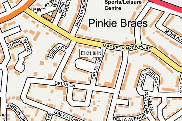 EH21 8HN map - OS OpenMap – Local (Ordnance Survey) EH21 8HN map - OS OpenMap – Local (Ordnance Survey)