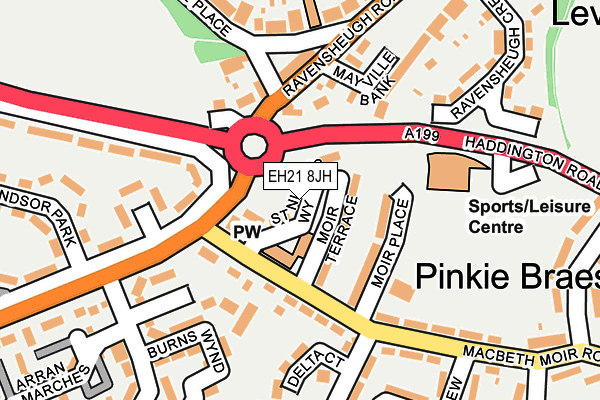 EH21 8JH map - OS OpenMap – Local (Ordnance Survey) EH21 8JH map - OS OpenMap – Local (Ordnance Survey)