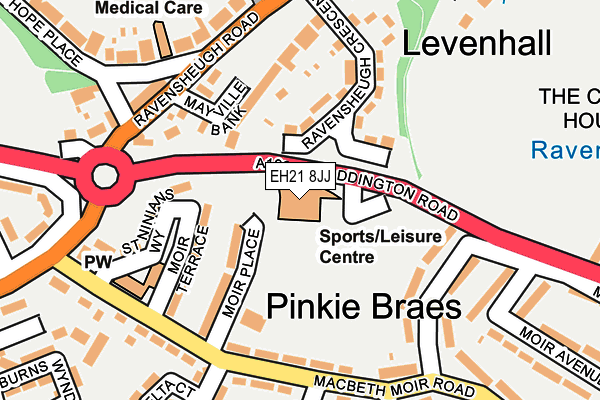 EH21 8JJ map - OS OpenMap – Local (Ordnance Survey) EH21 8JJ map - OS OpenMap – Local (Ordnance Survey)