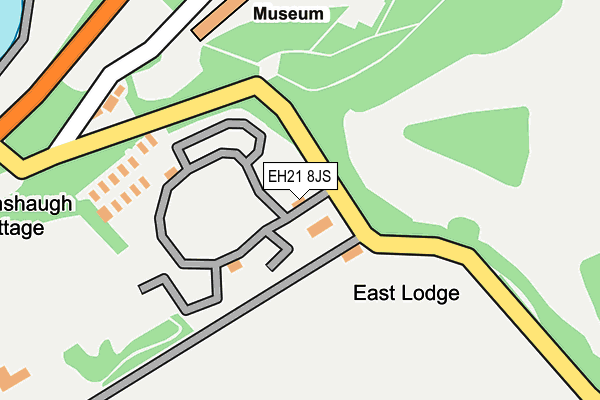 EH21 8JS map - OS OpenMap – Local (Ordnance Survey) EH21 8JS map - OS OpenMap – Local (Ordnance Survey)