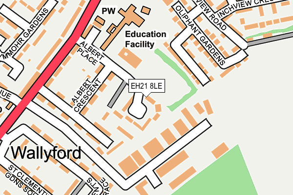 EH21 8LE map - OS OpenMap – Local (Ordnance Survey) EH21 8LE map - OS OpenMap – Local (Ordnance Survey)