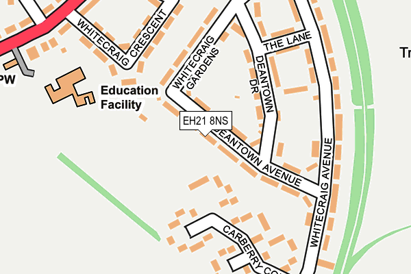 EH21 8NS map - OS OpenMap – Local (Ordnance Survey) EH21 8NS map - OS OpenMap – Local (Ordnance Survey)