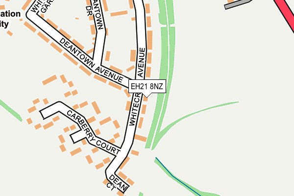 EH21 8NZ map - OS OpenMap – Local (Ordnance Survey) EH21 8NZ map - OS OpenMap – Local (Ordnance Survey)