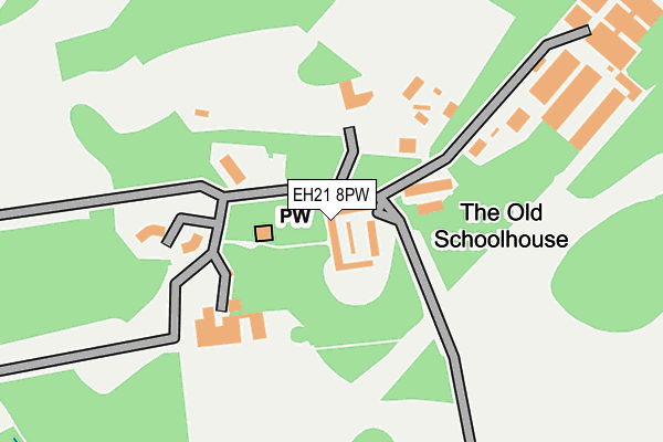 EH21 8PW map - OS OpenMap – Local (Ordnance Survey) EH21 8PW map - OS OpenMap – Local (Ordnance Survey)