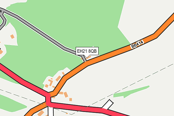 EH21 8QB map - OS OpenMap – Local (Ordnance Survey) EH21 8QB map - OS OpenMap – Local (Ordnance Survey)