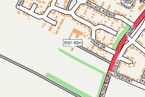 EH21 8QH map - OS OpenMap – Local (Ordnance Survey) EH21 8QH map - OS OpenMap – Local (Ordnance Survey)