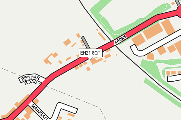 EH21 8QT map - OS OpenMap – Local (Ordnance Survey) EH21 8QT map - OS OpenMap – Local (Ordnance Survey)