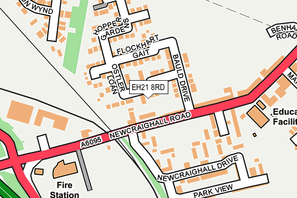EH21 8RD map - OS OpenMap – Local (Ordnance Survey) EH21 8RD map - OS OpenMap – Local (Ordnance Survey)