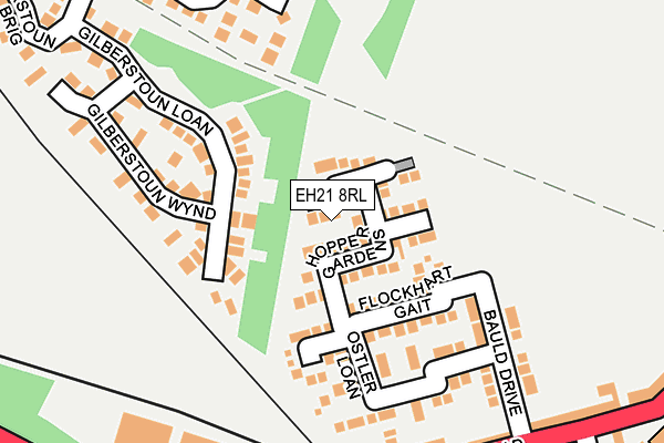 EH21 8RL map - OS OpenMap – Local (Ordnance Survey) EH21 8RL map - OS OpenMap – Local (Ordnance Survey)