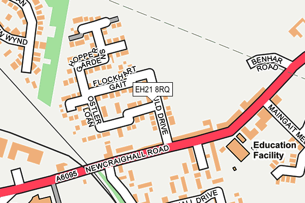 EH21 8RQ map - OS OpenMap – Local (Ordnance Survey) EH21 8RQ map - OS OpenMap – Local (Ordnance Survey)