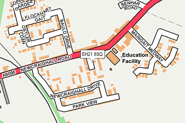 EH21 8SQ map - OS OpenMap – Local (Ordnance Survey) EH21 8SQ map - OS OpenMap – Local (Ordnance Survey)