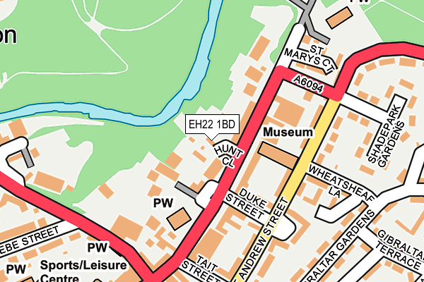EH22 1BD map - OS OpenMap – Local (Ordnance Survey) EH22 1BD map - OS OpenMap – Local (Ordnance Survey)
