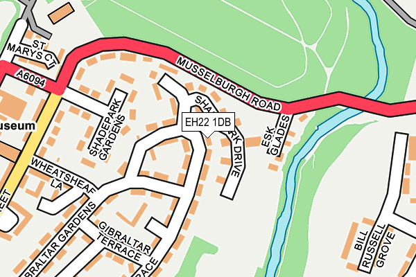 EH22 1DB map - OS OpenMap – Local (Ordnance Survey) EH22 1DB map - OS OpenMap – Local (Ordnance Survey)