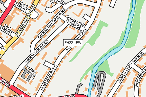 EH22 1EW map - OS OpenMap – Local (Ordnance Survey)