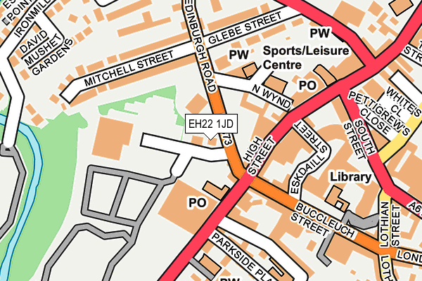 EH22 1JD map - OS OpenMap – Local (Ordnance Survey) EH22 1JD map - OS OpenMap – Local (Ordnance Survey)