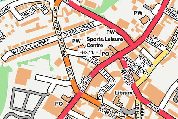 EH22 1JE map - OS OpenMap – Local (Ordnance Survey) EH22 1JE map - OS OpenMap – Local (Ordnance Survey)