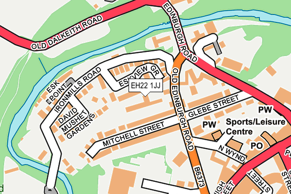 EH22 1JJ map - OS OpenMap – Local (Ordnance Survey) EH22 1JJ map - OS OpenMap – Local (Ordnance Survey)