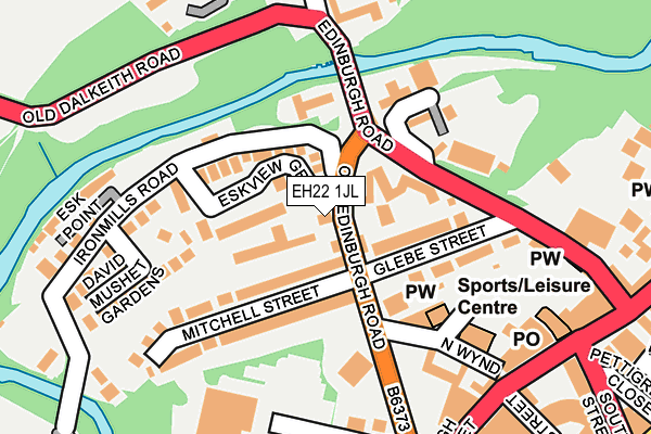 EH22 1JL map - OS OpenMap – Local (Ordnance Survey) EH22 1JL map - OS OpenMap – Local (Ordnance Survey)