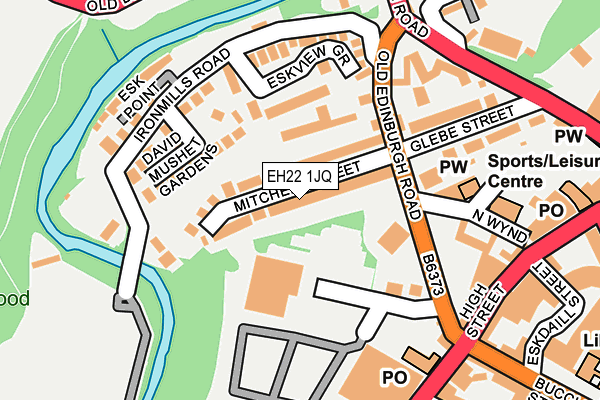 EH22 1JQ map - OS OpenMap – Local (Ordnance Survey) EH22 1JQ map - OS OpenMap – Local (Ordnance Survey)