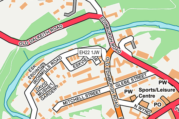 EH22 1JW map - OS OpenMap – Local (Ordnance Survey) EH22 1JW map - OS OpenMap – Local (Ordnance Survey)