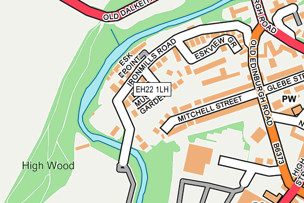 EH22 1LH map - OS OpenMap – Local (Ordnance Survey) EH22 1LH map - OS OpenMap – Local (Ordnance Survey)