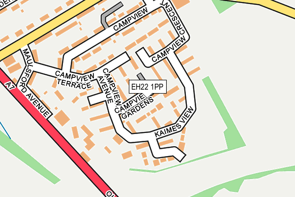 EH22 1PP map - OS OpenMap – Local (Ordnance Survey) EH22 1PP map - OS OpenMap – Local (Ordnance Survey)