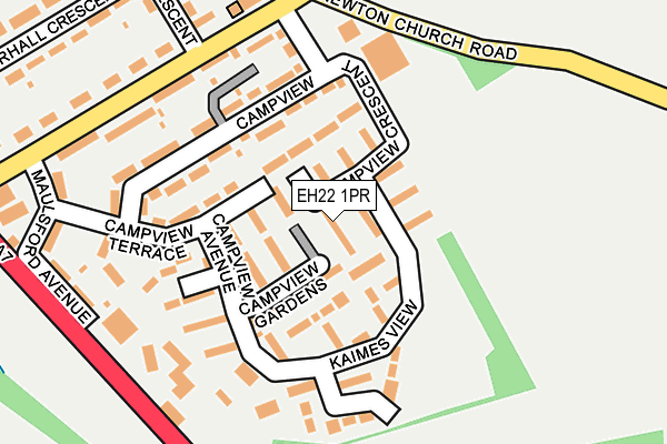 EH22 1PR map - OS OpenMap – Local (Ordnance Survey) EH22 1PR map - OS OpenMap – Local (Ordnance Survey)