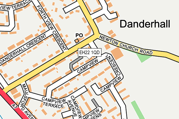 EH22 1QD map - OS OpenMap – Local (Ordnance Survey) EH22 1QD map - OS OpenMap – Local (Ordnance Survey)