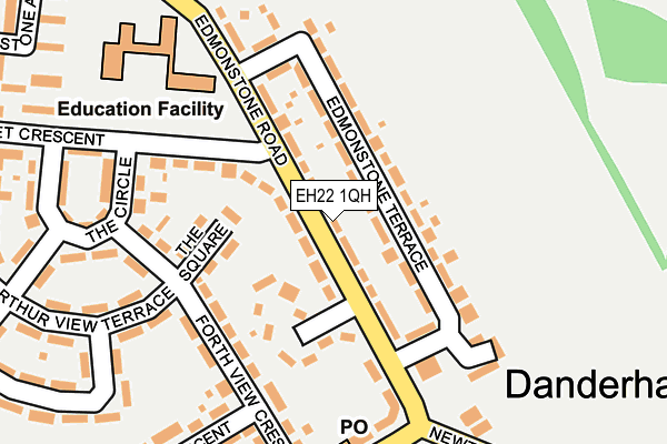 EH22 1QH map - OS OpenMap – Local (Ordnance Survey)