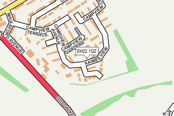 EH22 1QZ map - OS OpenMap – Local (Ordnance Survey) EH22 1QZ map - OS OpenMap – Local (Ordnance Survey)