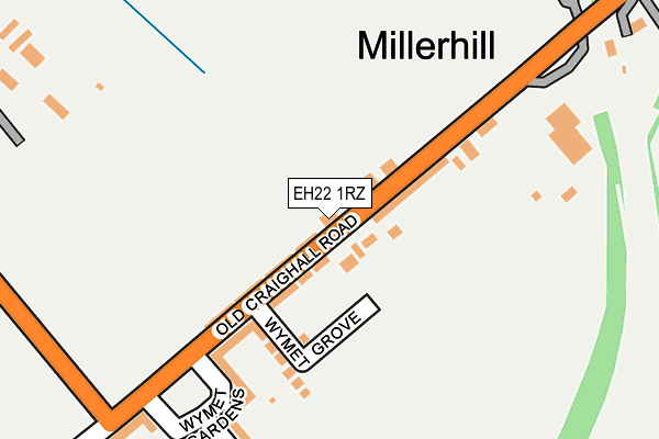 EH22 1RZ map - OS OpenMap – Local (Ordnance Survey) EH22 1RZ map - OS OpenMap – Local (Ordnance Survey)
