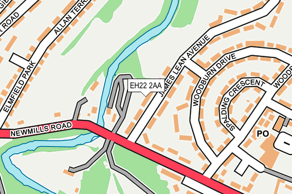 EH22 2AA map - OS OpenMap – Local (Ordnance Survey) EH22 2AA map - OS OpenMap – Local (Ordnance Survey)