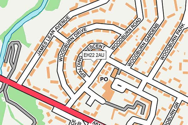 EH22 2AU map - OS OpenMap – Local (Ordnance Survey) EH22 2AU map - OS OpenMap – Local (Ordnance Survey)