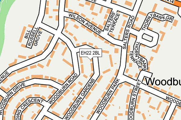 EH22 2BL map - OS OpenMap – Local (Ordnance Survey) EH22 2BL map - OS OpenMap – Local (Ordnance Survey)