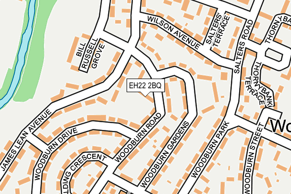 EH22 2BQ map - OS OpenMap – Local (Ordnance Survey) EH22 2BQ map - OS OpenMap – Local (Ordnance Survey)