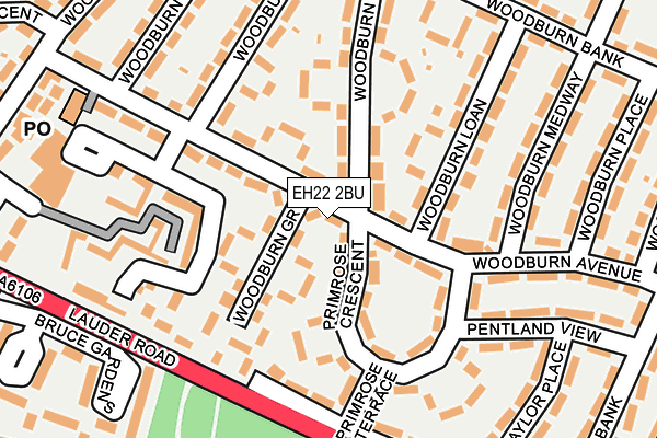 EH22 2BU map - OS OpenMap – Local (Ordnance Survey) EH22 2BU map - OS OpenMap – Local (Ordnance Survey)