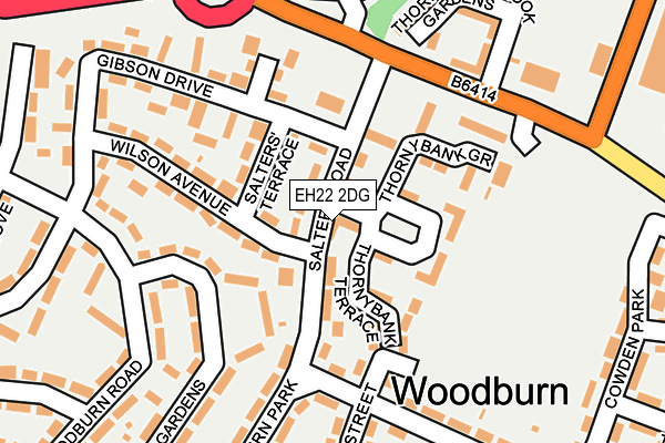 EH22 2DG map - OS OpenMap – Local (Ordnance Survey) EH22 2DG map - OS OpenMap – Local (Ordnance Survey)