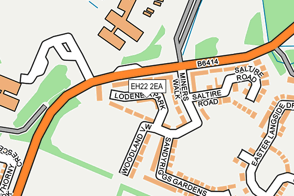 EH22 2EA map - OS OpenMap – Local (Ordnance Survey) EH22 2EA map - OS OpenMap – Local (Ordnance Survey)