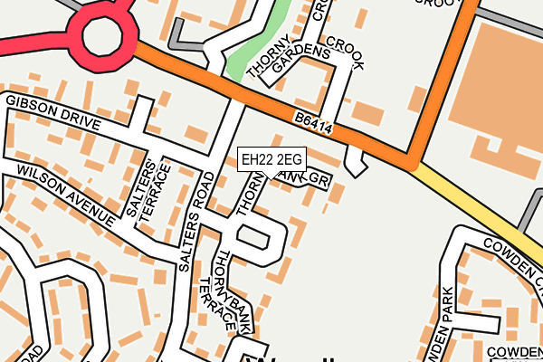 EH22 2EG map - OS OpenMap – Local (Ordnance Survey) EH22 2EG map - OS OpenMap – Local (Ordnance Survey)